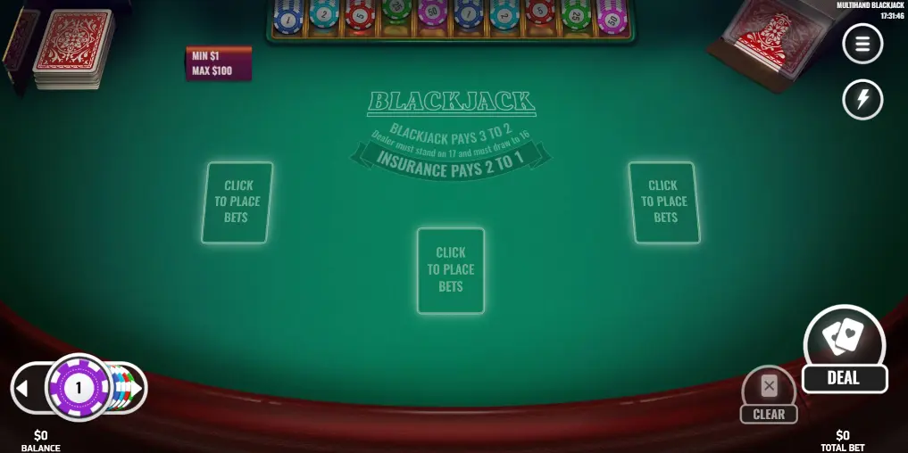 Table games at Goldex Australia